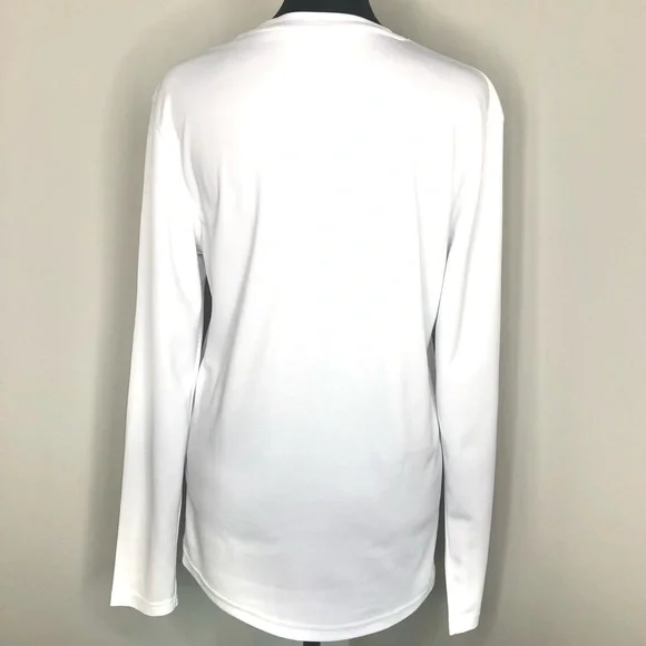Women’s C9 by Champion White Activewear Duo Dry  Long Sleeve Top - Picture 2 of 5